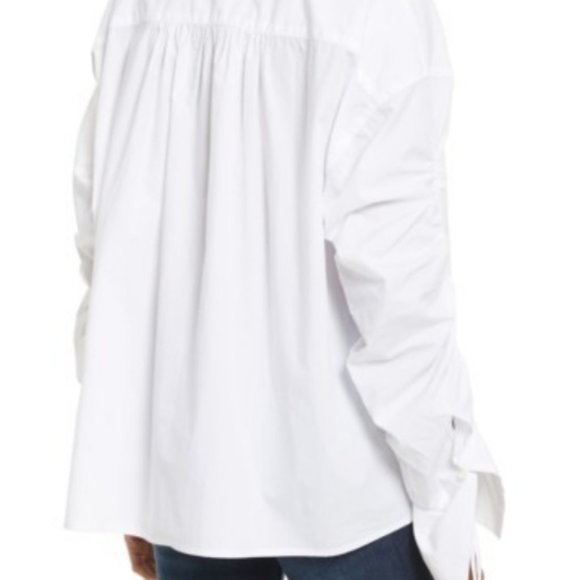 New Free People Brown Eyed Girl Solid Blouse XS M - Picture 6 of 8